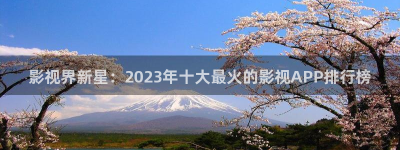 青柠影院热门电视剧：影视界新星：2023年十大最火的影视APP排行榜